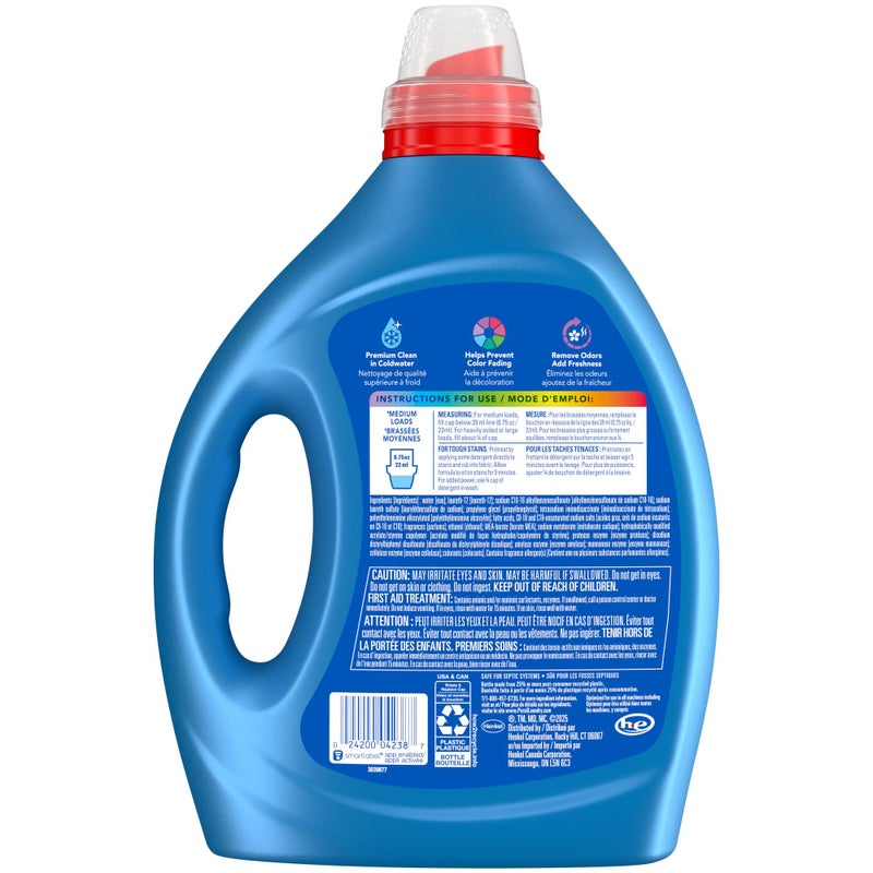 Persil Intense Fresh Everyday Clean, Liquid Laundry Detergent, High Efficiency (HE), Deep Stain Removal, Ultra Concentrated, 82.5 fl oz, 110 Loads - Image 2